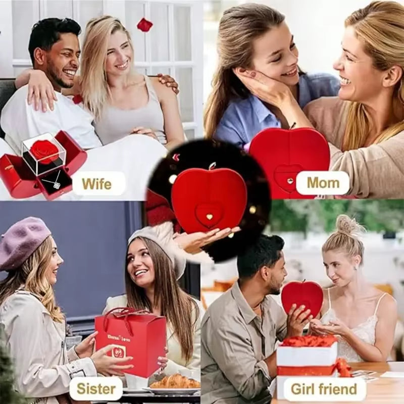 1Pcs Best Selling Luxury Rose Jewelry Box - Valentine'S Day, Mother'S Day, Eternal Flower Artificial Flower Gift Box Jewelry Box